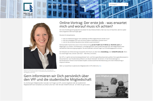 Screenshot Vortrag erster Job